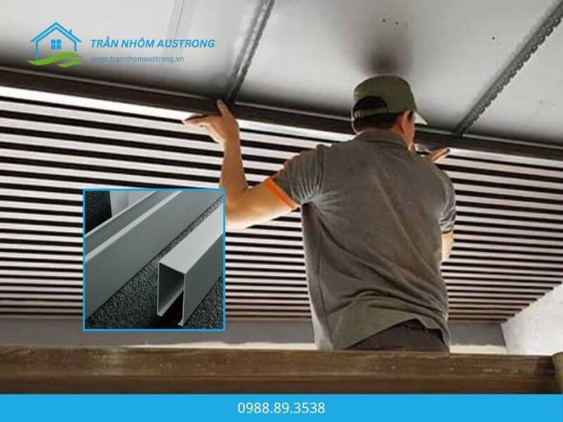 Lắp đặt tấm/trần nhôm Austrong