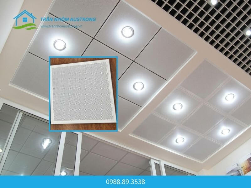 Trần nhôm 600x600 Lay-in T-black