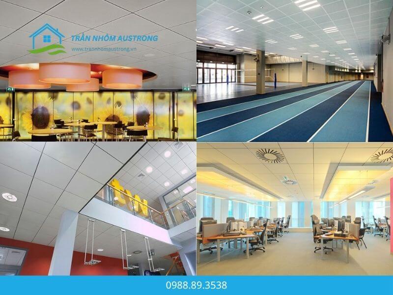 ứng dụng của trần nhôm Austrong 600x600 