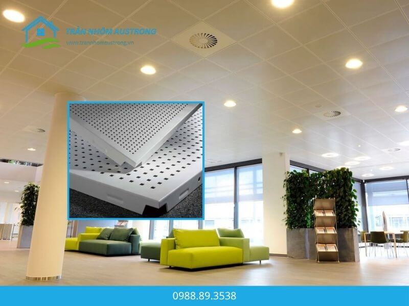 trần nhôm Austrong 600x600 có độ bền cao 